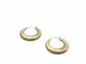 9ct Yellow Gold Patterned Hoop Earrings