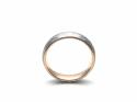 Tungsten Carbide Hammered Ring Rose IP Plating 6mm