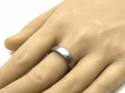 Tungsten Carbide Hammered Effect Ring 6mm