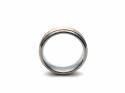 Tungsten Carbide Hammered Ring Rose IP Plating