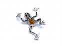 925 Amber Frog Prince Pendant