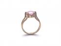 9ct Yellow Gold Pink CZ Heart Ring