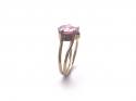 9ct Yellow Gold Pink CZ Heart Ring