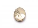 9ct Yellow Gold Half Engraved Locket