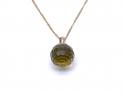 9ct Quartz Solitaire Pendant & Chain