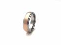 Tungsten Carbide Ring With Rose IP Plating V