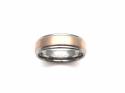 Tungsten Carbide Ring With Rose IP Plating V