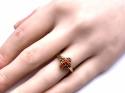 9ct Yellow Gold Fire Opal 5 Stone Ring