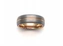 Tungsten Carbide Ring Rose IP Plating 7mm