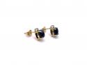 9ct Star Sapphire Stud Earrings