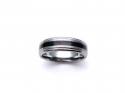 Tungsten Carbide Ring Black Resin Inlay 7mm