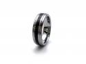 Tungsten Carbide Ring Black Resin Inlay 7mm