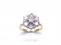 18ct Diamond Cluster Ring Est 0.90ct