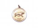 9ct Yellow Gold Lion Leo Zodiac Pendant