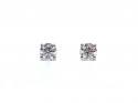 Platinum Diamond Solitaire Stud Earrings 1.02ct