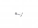 9ct White Gold CZ Bar Cartilage Stud