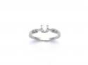 9ct White Gold Diamond Solitaire Ring