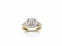 9ct Yellow Gold Diamond Cluster Ring