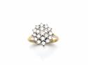 18ct Yellow Gold Diamond Cluster Ring