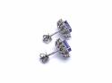 18ct Tanzanite & Diamond Stud Earrings