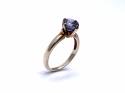 9ct Yellow Gold Iolite Solitaire Ring