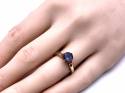 9ct Yellow Gold Iolite Solitaire Ring