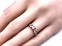 9ct Rose Gold Zircon 3 Stone Ring