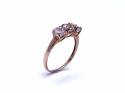 9ct Rose Gold Zircon 3 Stone Ring