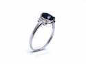 18ct White Gold Sapphire Solitaire Ring