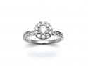 18ct White Gold Diamond Cluster Ring