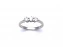Platinum Diamond 3 Stone Ring