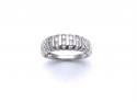 9ct White Gold Diamond Pave Ring