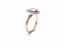 18ct Rose Gold Diamond Halo Ring