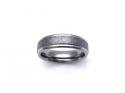 Tungsten Carbide Roman Numerals Ring 6mm