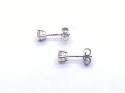 9ct White Gold Diamond Solitaire Earrings 0.73ct
