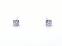 9ct White Gold Diamond Solitaire Earrings 0.73ct