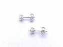 9ct White Gold Diamond Solitaire Earrings 0.37ct