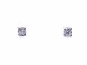 9ct White Gold Diamond Solitaire Earrings 0.62ct