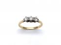 18ct Yellow Gold Diamond 3 Stone Ring