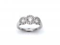 18ct White Gold Diamond 3 Stone Ring