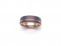 Tungsten Carbide Ring Rose & Brown IP Plating 7mm