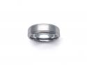 Tungsten Carbide Ring With A Grooved Edge 7mm