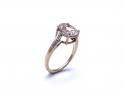 9ct Pink Apatite & White Zircon Ring