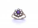 9ct Amethyst & Opal Cluster Ring