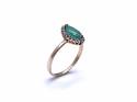 9ct Emerald & Diamond Halo Ring