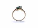 9ct Emerald & Diamond 3 Stone Ring