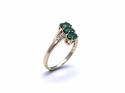 9ct Emerald & Diamond 3 Stone Ring