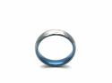 Tungsten Carbide Hammered Ring Blue IP Plating 6mm