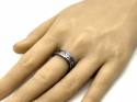 Tungsten Carbide & Carbon Fibre Cogs Inlay Ring