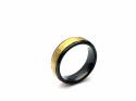 Tungsten Carbide Ring Yellow & Black IP Plating